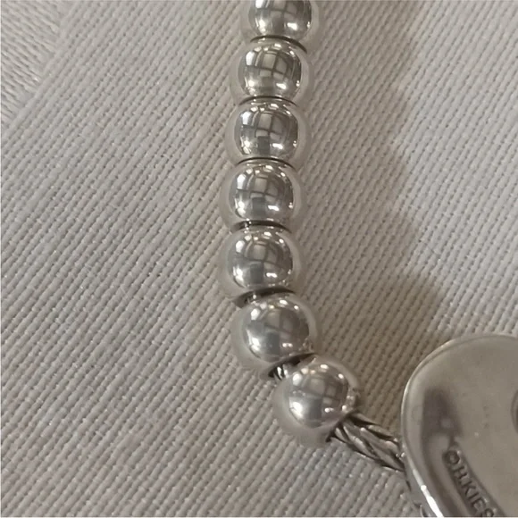 Barry Kieselstein-Cord Sterling Silver Beaded Heart Toggle Necklace - Picture 6 of 14